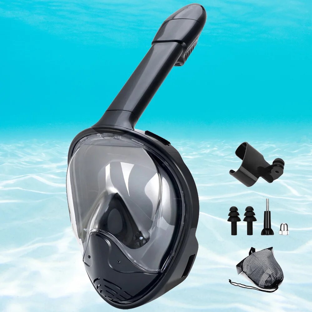 Freediving Mask Set - 수중 스노클링 풀 페이스 어린이 수영
